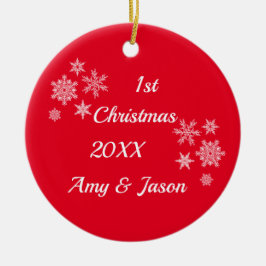 Adorno De Cerámica Navidades de citas personalizadas juntos