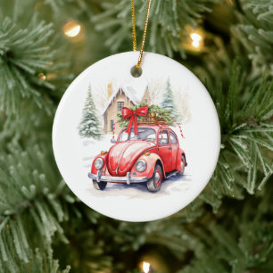 Adorno De Cerámica Navidades de coches de época