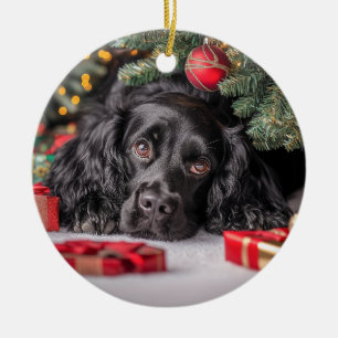 Adorno De Cerámica Navidades de Cocker Spaniel