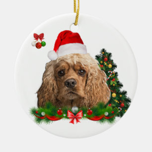 Adorno De Cerámica Navidades de Cocker spaniel