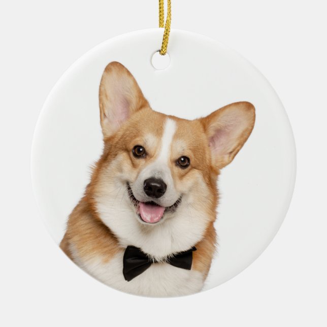 Adorno De Cerámica Navidades de Corgi (Frente)