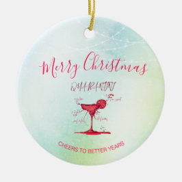 Adorno De Cerámica Navidades de Corona Holiday Quarantini Martini Gre
