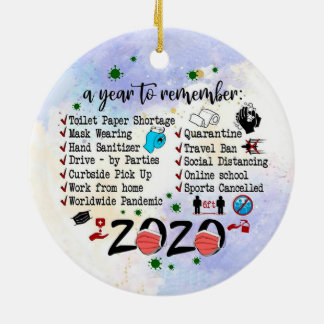Adorno De Cerámica Navidades de cuarentena pandémicos