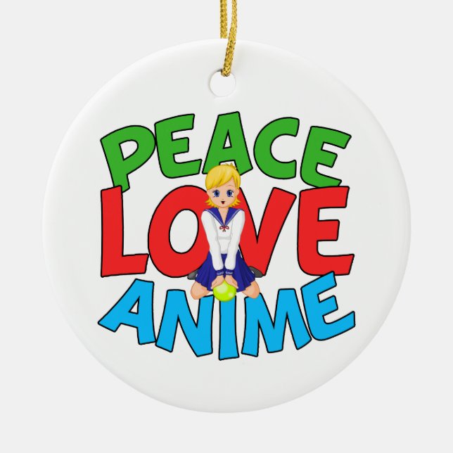 Adorno De Cerámica Navidades de Cute Anime Lover (Frente)