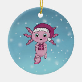 Adorno De Cerámica Navidades de Cute Axolotl