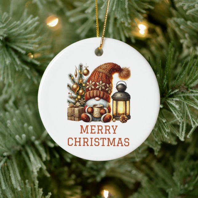 Adorno De Cerámica Navidades de Cute Gnome (Árbol)