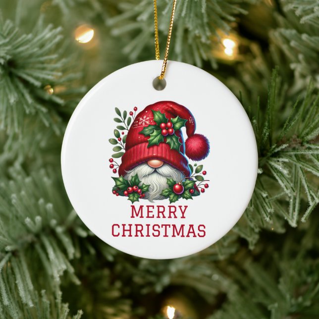 Adorno De Cerámica Navidades de Cute Gnome (Árbol)