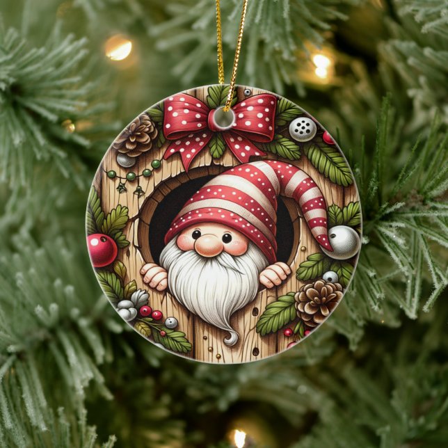 Adorno De Cerámica Navidades de Cute Gnome (Árbol)