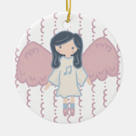 Adorno De Cerámica Navidades de Cute Pastel Personalizado Angel Año