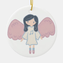Adorno De Cerámica Navidades de Cute Pastel Personalizado Angel Año