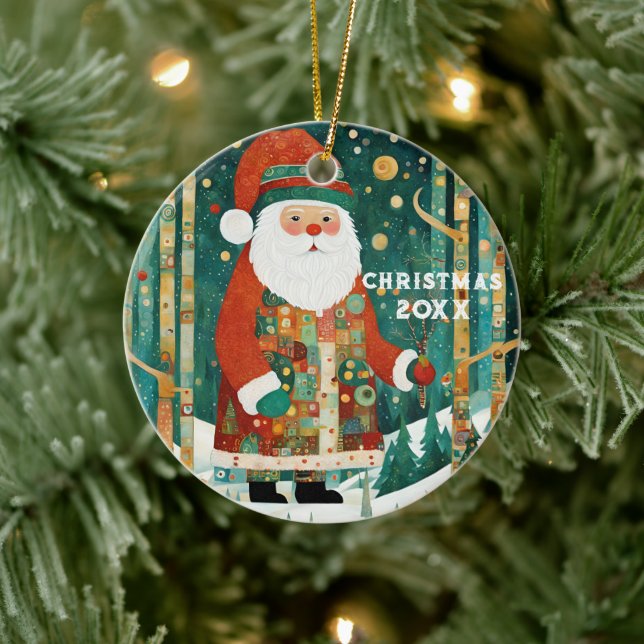 Adorno De Cerámica Navidades de Cute Santa (Árbol)