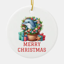 Navidades de delfines de Cute