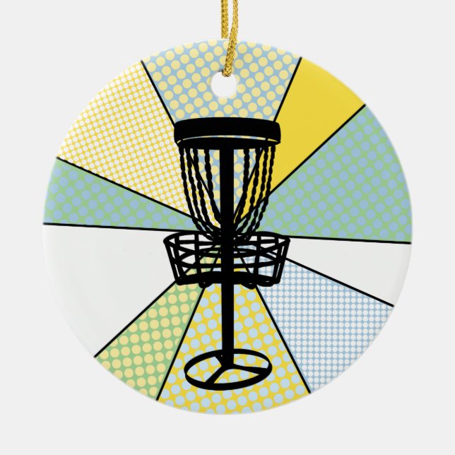 Adorno De Cerámica Navidades de discos de golf (Frente)