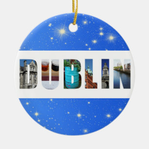 Adorno De Cerámica Navidades de Dublin Ireland City Travel Photos