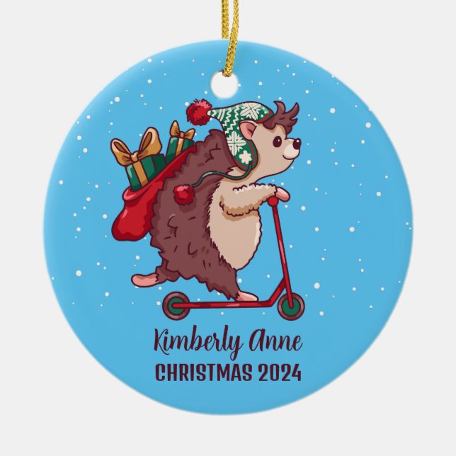 Adorno De Cerámica Navidades de edgehog de Guay en vacaciones de invi (Frente)