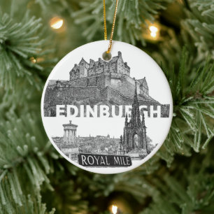 Adorno De Cerámica Navidades de Edimburgo Bauble
