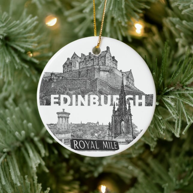 Adorno De Cerámica Navidades de Edimburgo Bauble (Árbol)