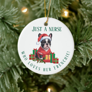 Adorno De Cerámica Navidades de enfermeras francesas personalizadas P