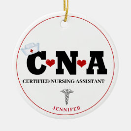 Adorno De Cerámica Navidades de enfermería de CNA personalizados