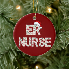 Adorno De Cerámica Navidades de enfermería de emergencia personalizad