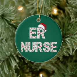 Adorno De Cerámica Navidades de enfermería de emergencia personalizad
