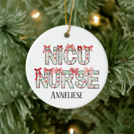 Adorno De Cerámica Navidades de enfermería de la NICU personalizadas 