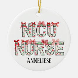 Adorno De Cerámica Navidades de enfermería de la NICU personalizadas 