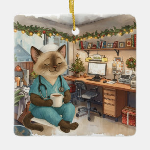 Adorno De Cerámica Navidades de enfermería en el lugar de trabajo