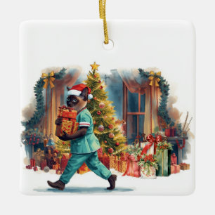 Adorno De Cerámica Navidades de enfermería en el lugar de trabajo