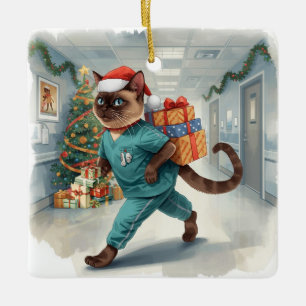 Adorno De Cerámica Navidades de enfermería en el lugar de trabajo