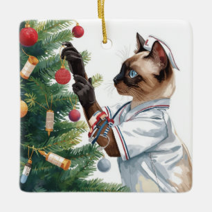 Adorno De Cerámica Navidades de enfermería en el lugar de trabajo