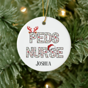 Adorno De Cerámica Navidades de enfermería personalizados dan a hombr