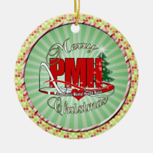 Adorno De Cerámica Navidades de enfermería psiquiátrica-mental de PMH