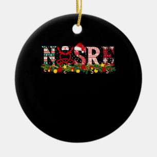 Adorno De Cerámica Navidades de enfermería Stethoscope Enfermeras de