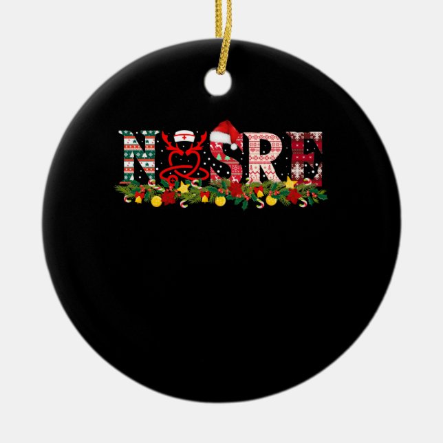 Adorno De Cerámica Navidades de enfermería Stethoscope Enfermeras de  (Frente)