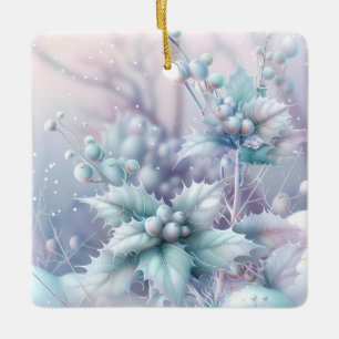 Adorno De Cerámica Navidades de ensueño Holly Ornament