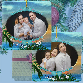 Adorno De Cerámica Navidades de familia Puerto Sunset 1557