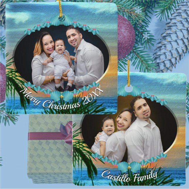 Adorno De Cerámica Navidades de familia Puerto Sunset 1557 (Subido por el creador)