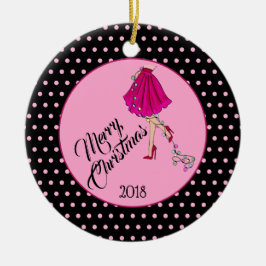 Adorno De Cerámica Navidades De Flirty Ornament Cerámico