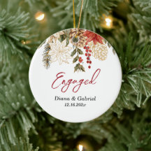 Navidades de flores rojas implicados