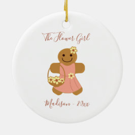 Adorno De Cerámica Navidades de Flower Girl Gingerbread