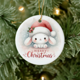 Adorno De Cerámica Navidades de foto bebé, conejito