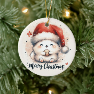 Adorno De Cerámica Navidades de foto bebé, conejito