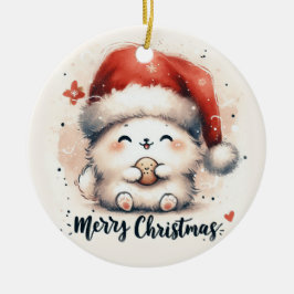 Adorno De Cerámica Navidades de foto bebé, conejito