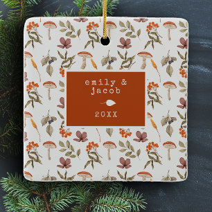 Adorno De Cerámica Navidades de Fotografía Botánica de Cottagecore Mu