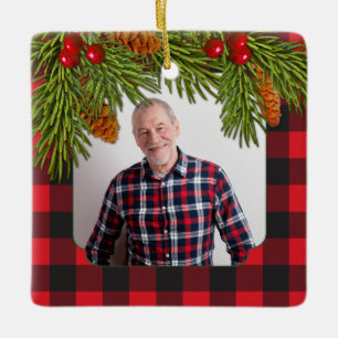 Adorno De Cerámica Navidades de fotografía conmemorativos de búfalo