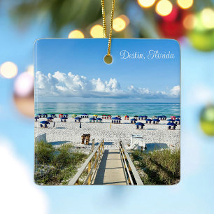 Adorno De Cerámica Navidades de fotografía de Destin Florida Bonito B