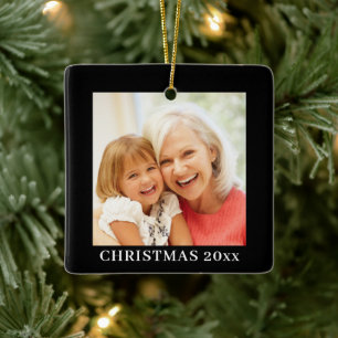 Adorno De Cerámica Navidades de fotografía de la abuela