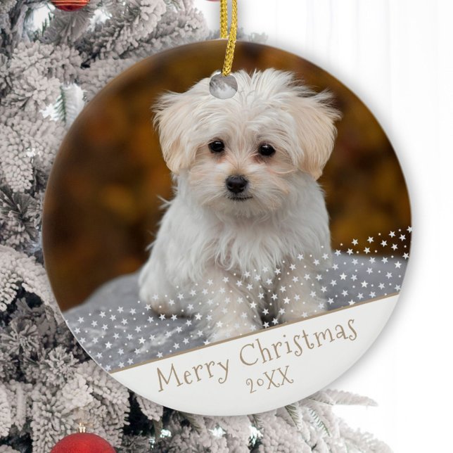 Adorno De Cerámica Navidades de fotografía de Mascota de perro person (Subido por el creador)
