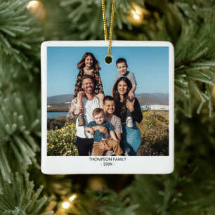 Adorno De Cerámica Navidades de fotografía de Navidad familiar modern